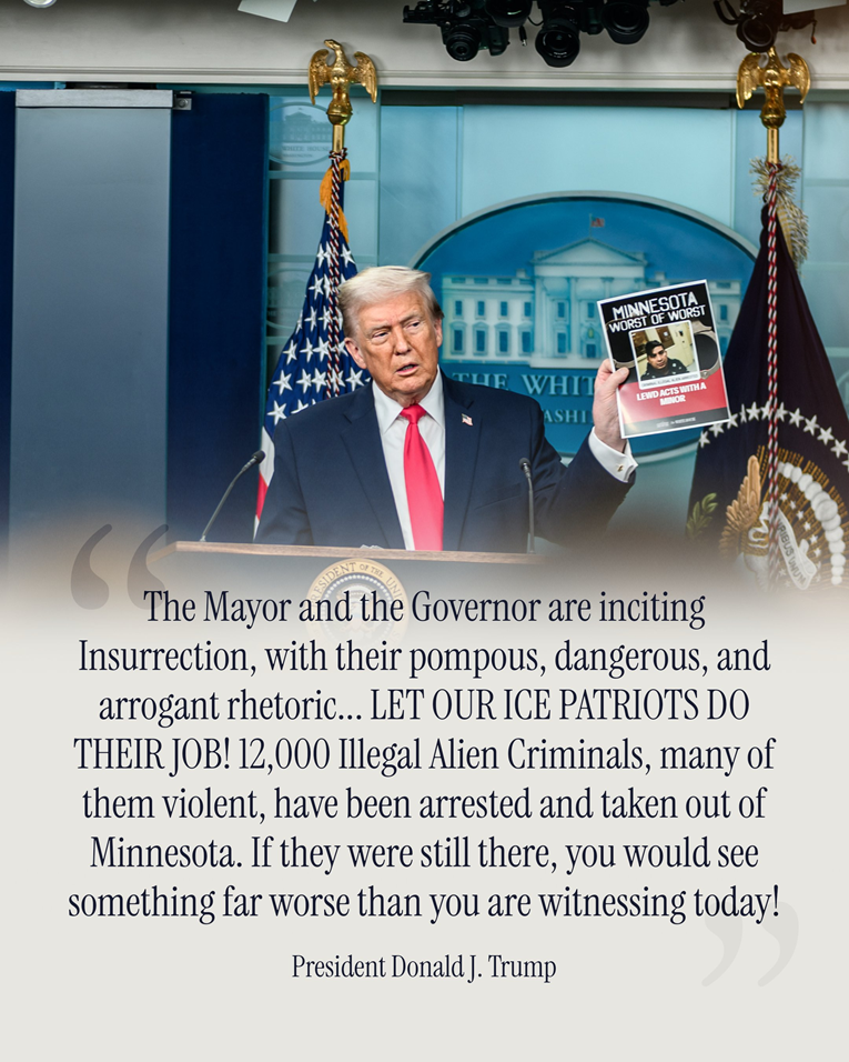 Bijela kuća: Heroji ICE-a provode zakon, lokalne vlasti u Minnesoti biraju politiku