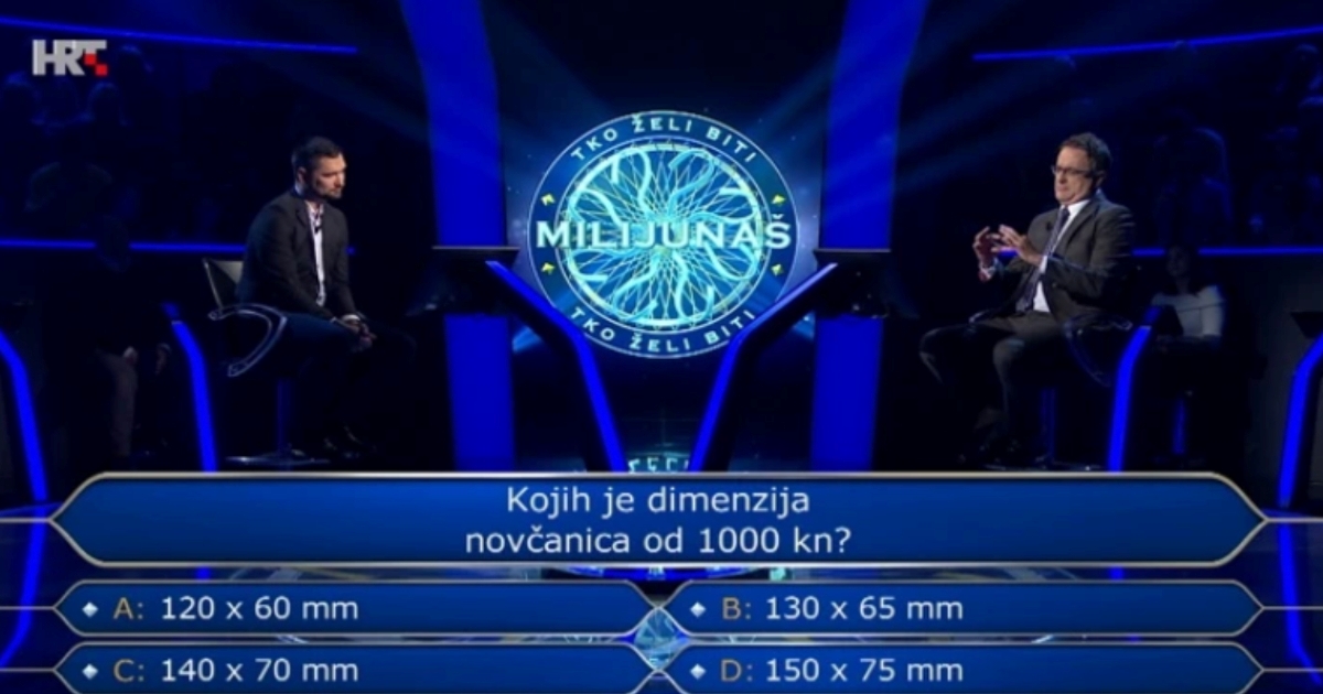 Zagrepčanin odustao na pitanju za 125.000 kuna. Biste li vi znali točan odgovor?