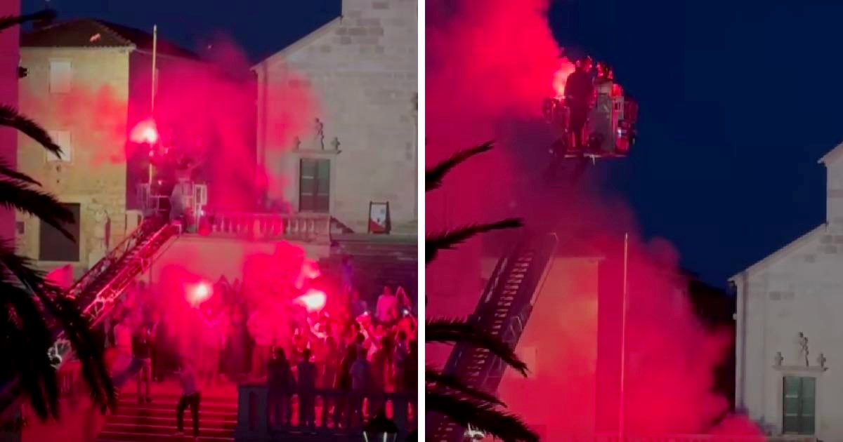 Spektakl na svadbi vatrogasca s Brača: "Dinamo dobio Hajduk, a Ivan Lauru iz Zagreba"