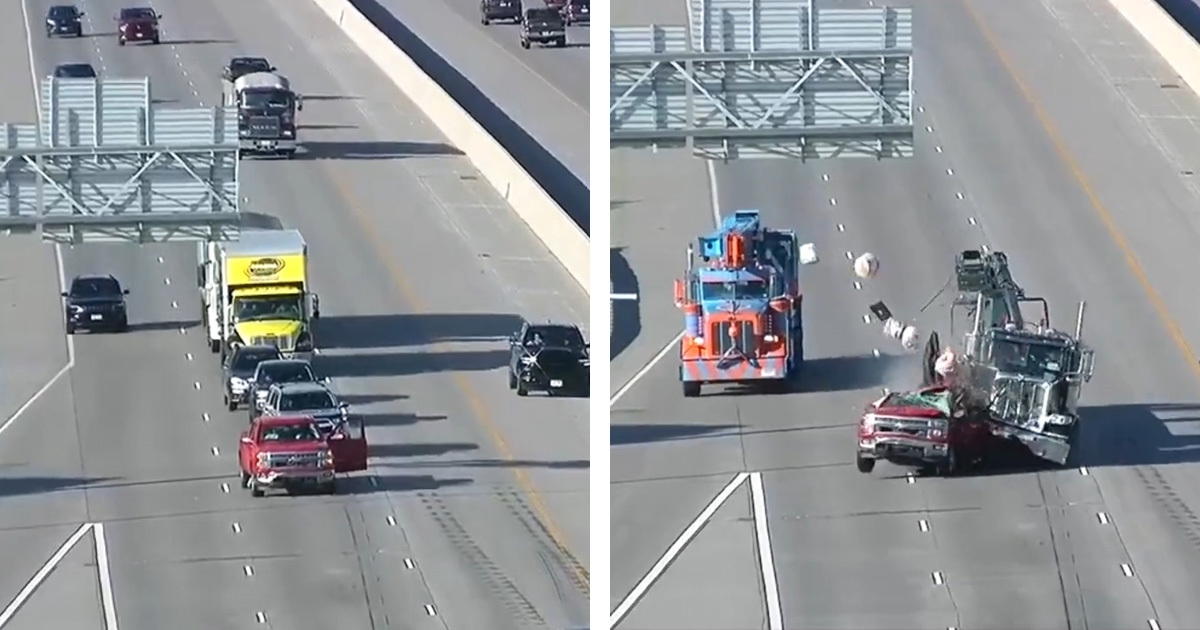 VIDEO Kamion pomeo ostavljeno vozilo nasred autoceste