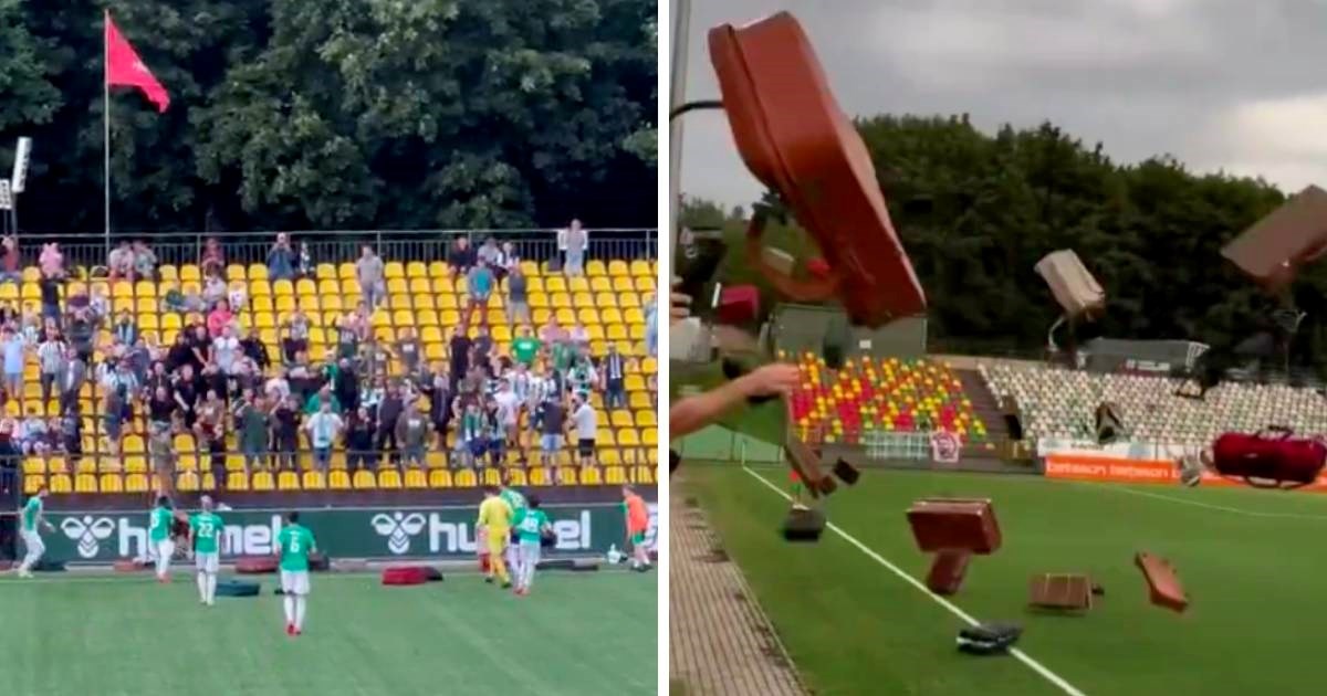Navijači ubacivanjem kofera tjeraju legendu kluba. Pogledajte prizore iz Litve
