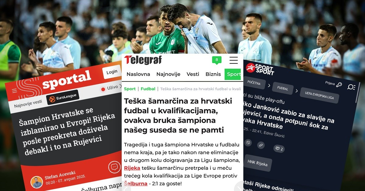 Regija o Rijeci: Teška šamarčina Hrvatima. Ne pamti se ovakva sramota njihovog prvaka