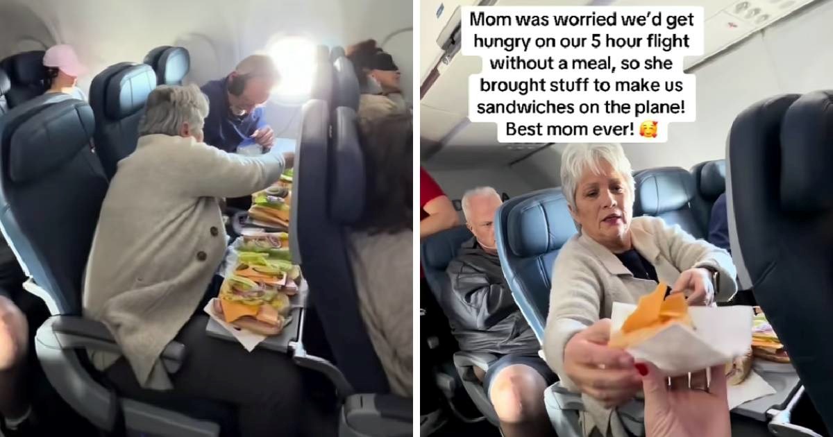 Mama (71) postala viralna jer je na letu radila sendviče za svoju djecu