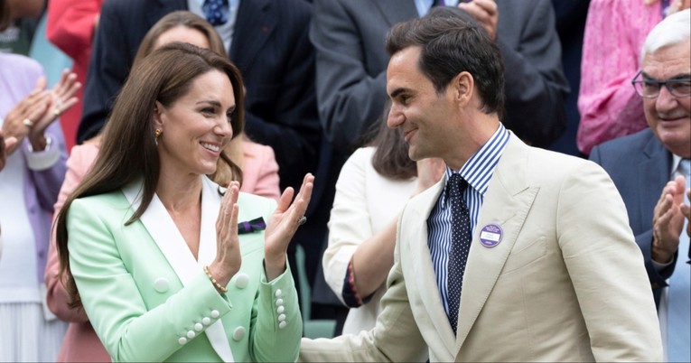 Kate Middleton privukla poglede na Wimbledonu, pričala i smijala se s Federerom