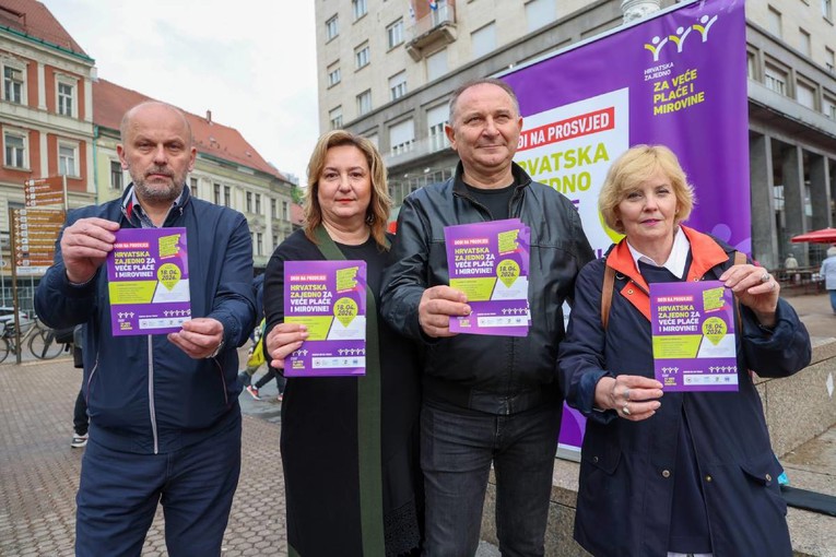 Sindikati danas prosvjeduju u Zagrebu. Traže veće plaće i mirovine