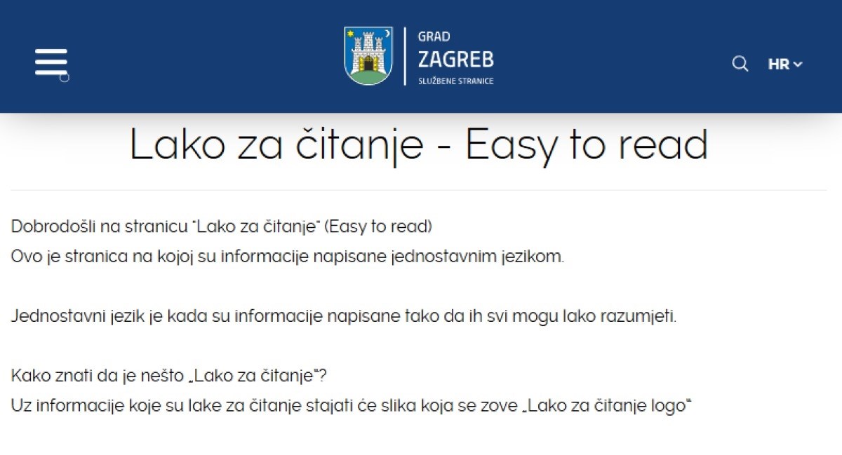 Grad Zagreb pokrenuo stranicu s vijestima za osobe s intelektualnim teškoćama