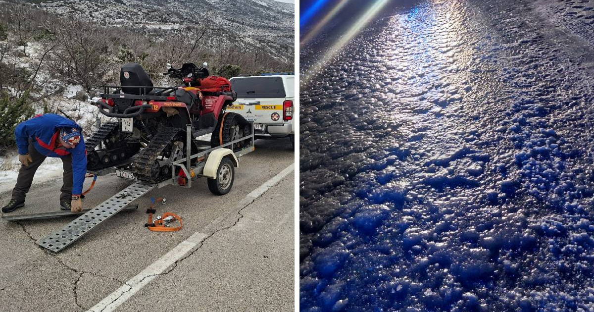 Stižu žestoki minusi, na cestama se pojavio "crni led". HGSS spašavao obitelj