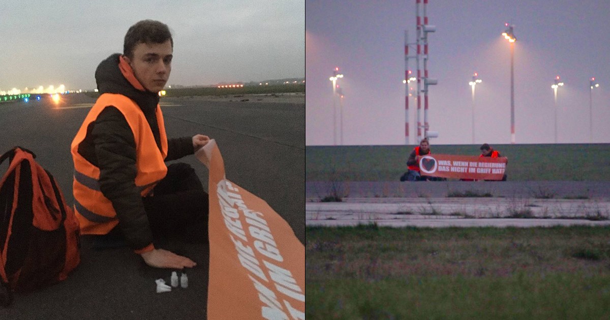 Klimatski aktivisti se zalijepili za pistu na aerodromu u Berlinu