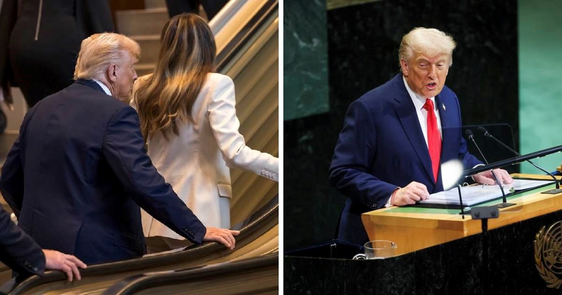 Trump i Melania zapeli na stepenicama, pa mu se pokvario blesimetar. Reakcije su hit