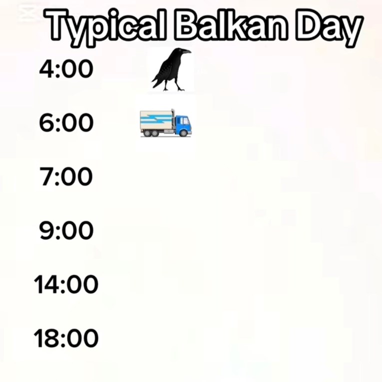 "Točno milijun posto": Poslušajte kako zvuči tipičan balkanski dan
