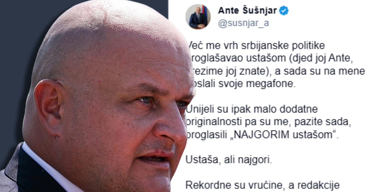 Šušnjar srpskim medijima: Najgori vam ustaša kaže da se ovdje dobrodošli