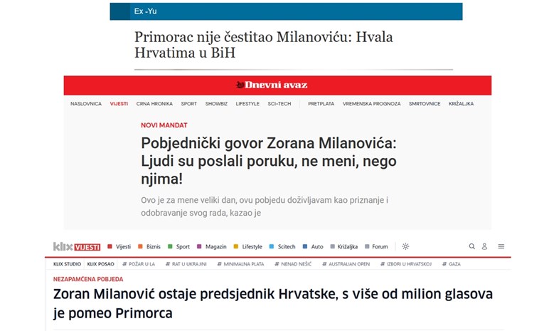 Mediji u BiH o izborima: Nezapamćena pobjeda Milanovića, Primorac pometen