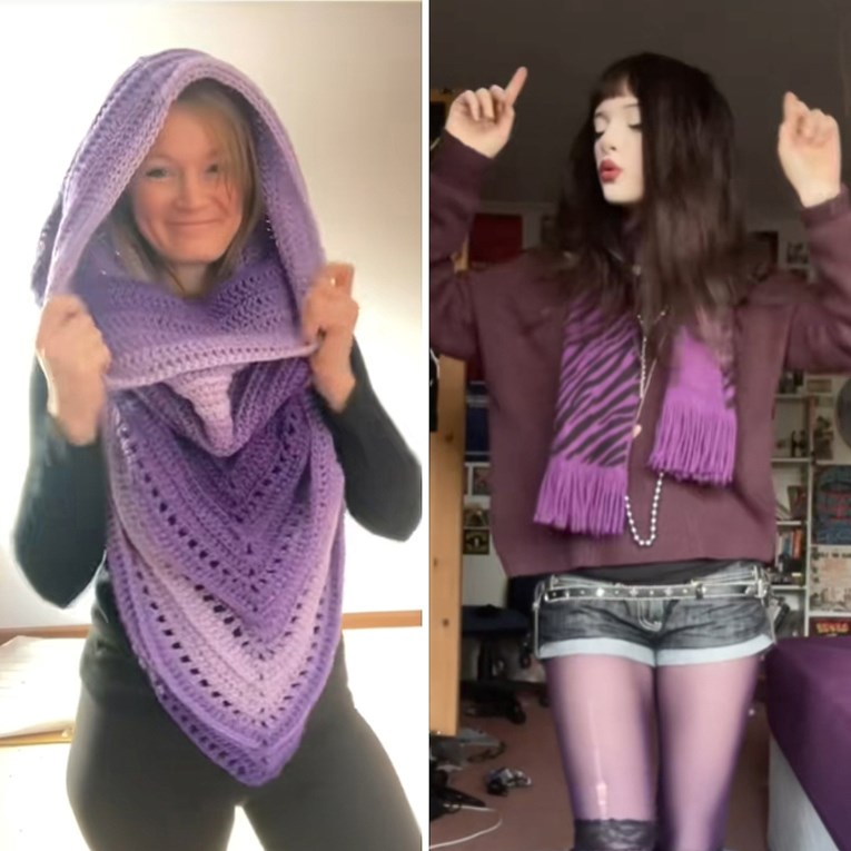 Ljubičasti šal sve je veći hit: Nose ga slavne dame i tiktokerice
