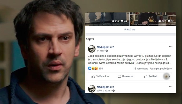 Naglo otkazano gostovanje Gorana Bogdana u NU2: Bio je u kontaktu sa zaraženom osobom