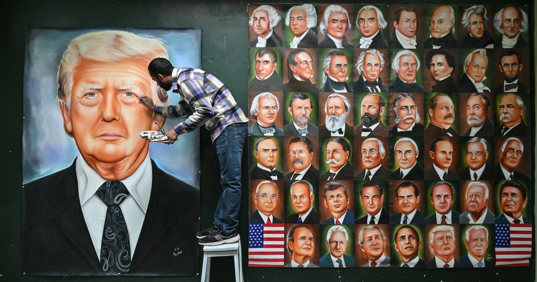 Indijski umjetnik naslikao portret Donalda Trumpa. Sviđa li vam se?