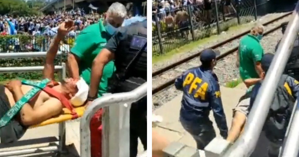 VIDEO Argentinac na dočeku završio krvav i na nosilima. Nije prestajao navijati