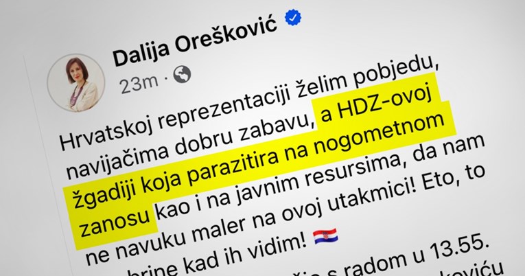 HDZ napao Orešković jer je htjela da sabor radi za vrijeme utakmice. Odgovorila im