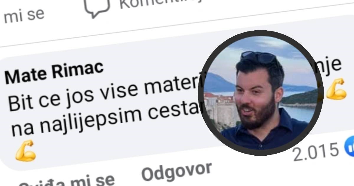 Na Popularnoj FB Stranici Sinoć Osvanuo Komentar Mate Rimca, Lajkalo Ga ...