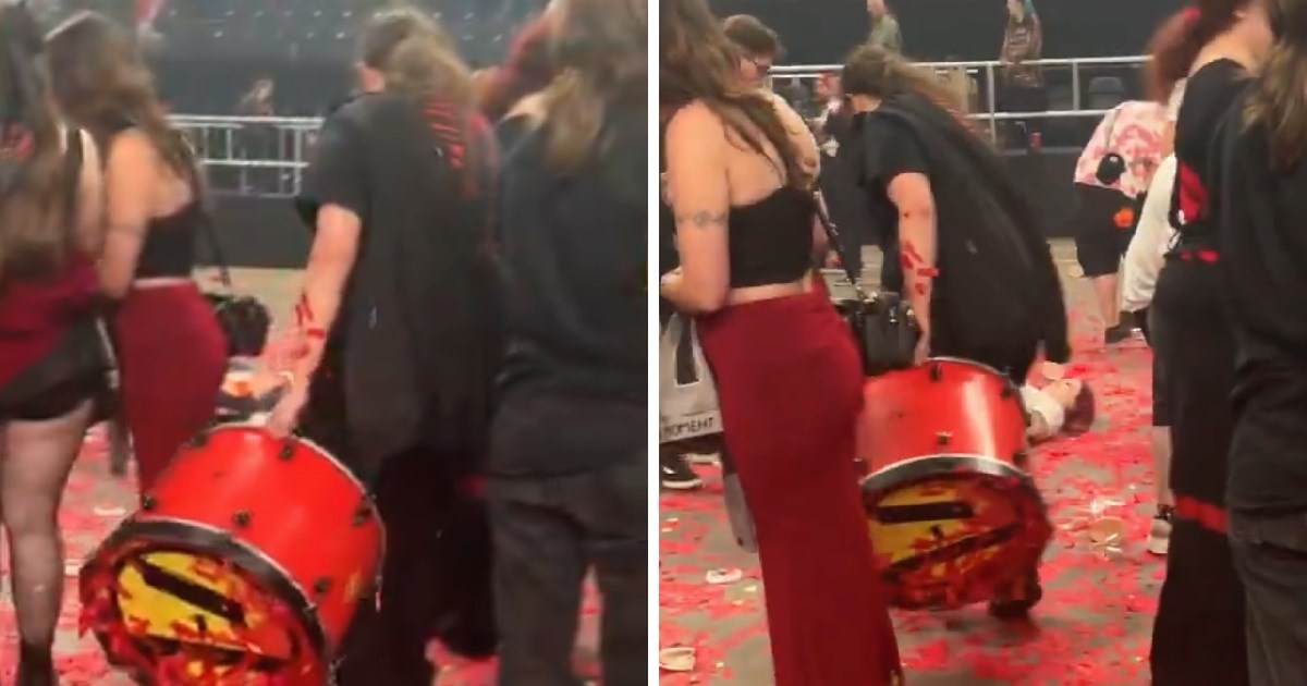 VIDEO Žena na koncertu mrtva hladna ukrala bubanj