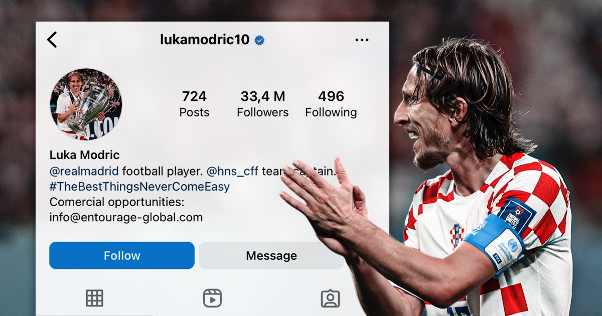 Koliko Modrić može zaraditi od objava na Instagramu?