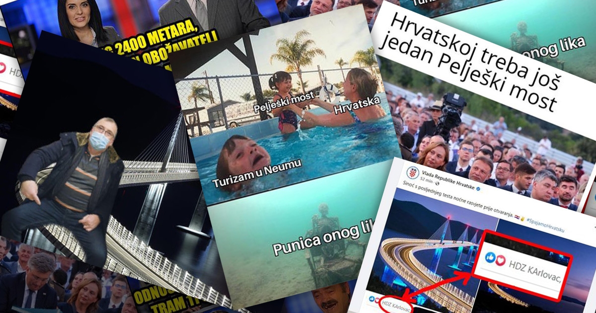 Hrvati se sprdaju s otvorenjem Pelješkog mosta, ovo su najbolji memovi