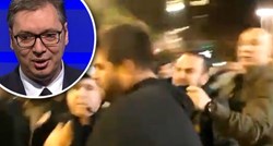 VIDEO Dok je Vučić bio na televiziji, njegove pristaše vani tukle prosvjednike