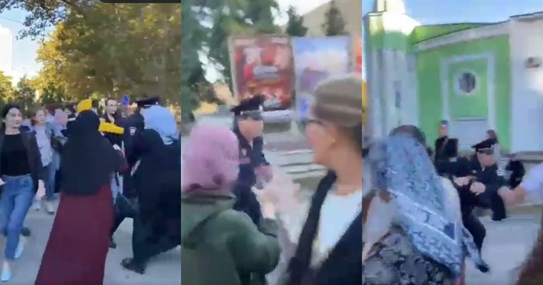 Sukobi u Dagestanu zbog mobilizacije, objavljena snimka bijega policajca od žena
