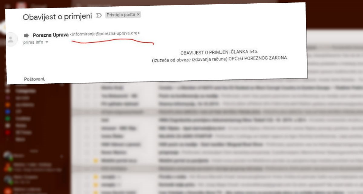 Pazite, netko šalje viruse s lažnog maila Porezne uprave