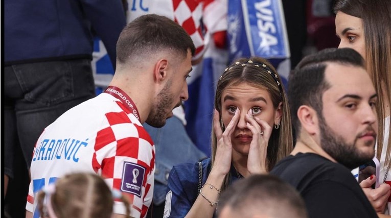Djevojka Josipa Juranovića zaplakala na tribinama nakon pobjede Hrvatske
