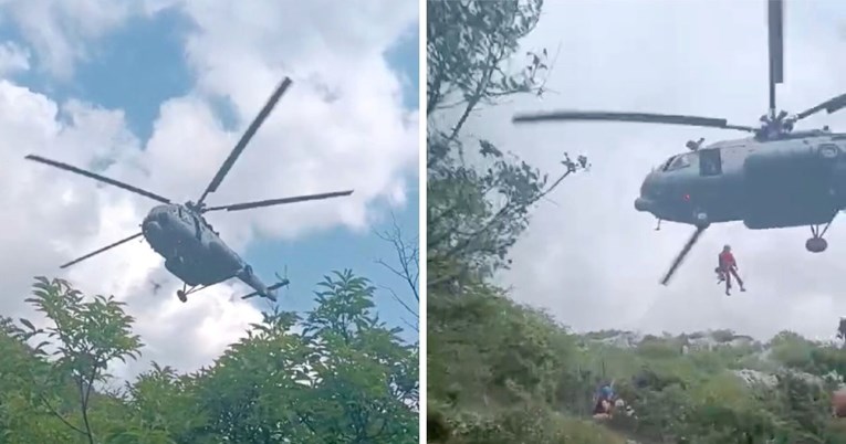 Žena se ozlijedila na Mosoru, HGSS-ovci je vojnim helikopterom prebacili u bolnicu