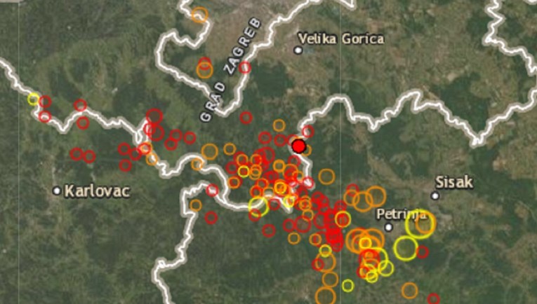 U zadnja 64 sata u Hrvatskoj se osjetilo 128 potresa, zadnji je bio 27 km od Zagreba