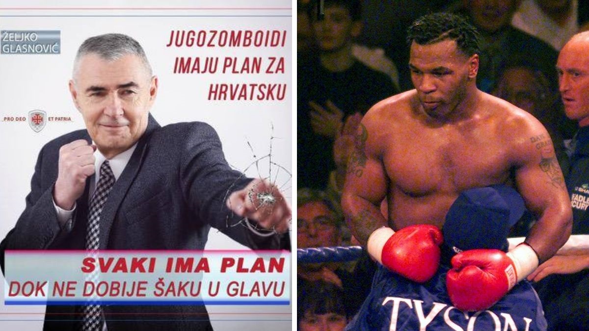 Glasnović je citat na plakatu "posudio" od Mikea Tysona