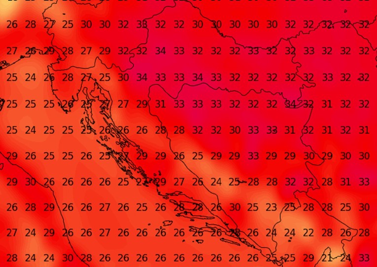 Meteorolozi izdali upozorenje, stižu paklene vrućine. Pogledajte gdje će biti najgore