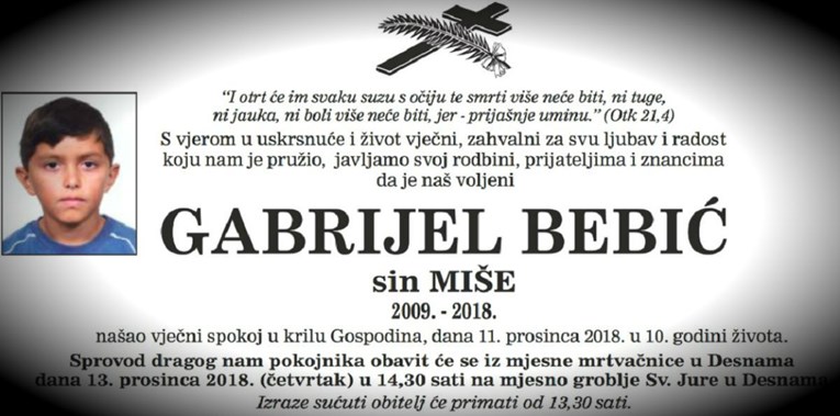Gabrijel je umro prije 35 dana. Hoće li ga Hrvatska nepravdom ubiti i drugi put?