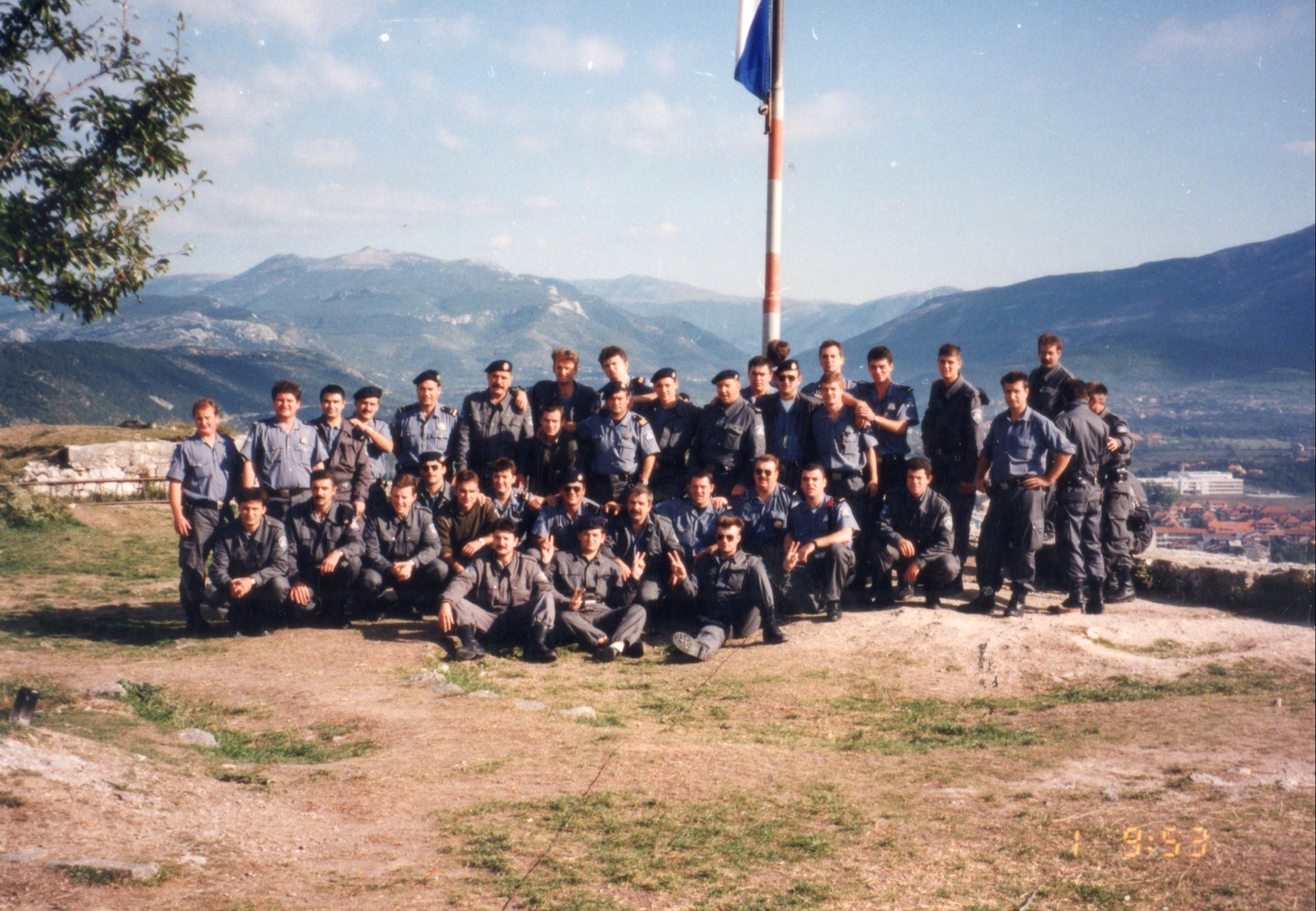 Policijski službenici Policijske uprave dubrovačko-neretvanske na tvrđavi u Kninu - sudionici operacije Oluja 95.