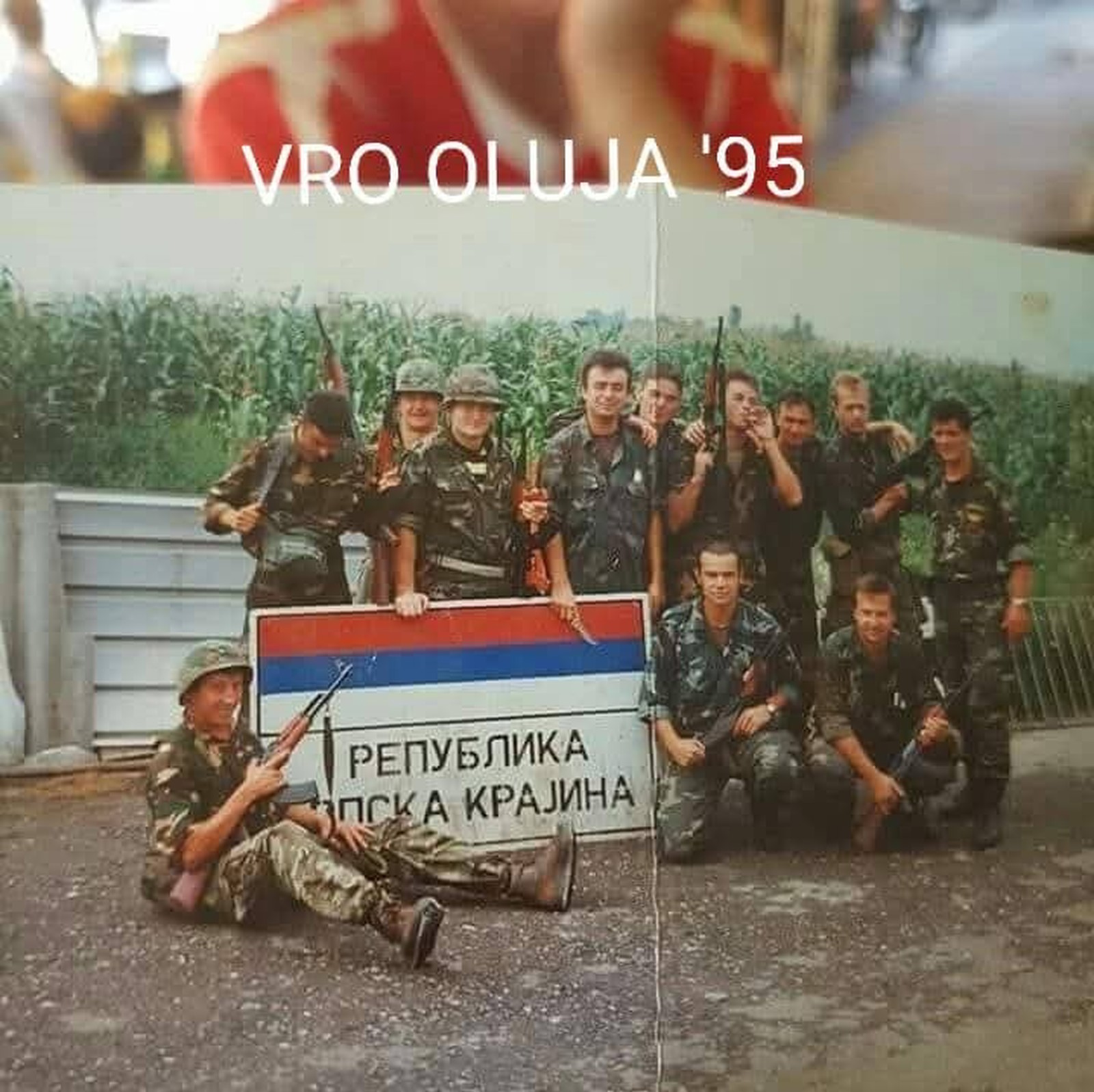 "Na slici prvi dolje lijevo Dragan Kelava Šeki -Bizovac. Čovjek ima preko 1000 dana ratovanja pa cijeloj Hrvatskoj a nema ni cent mirovine."