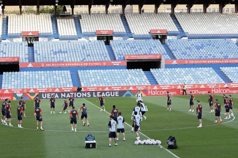 Trening španjolske reprezentacije na stadionu La Romareda 2022. godine