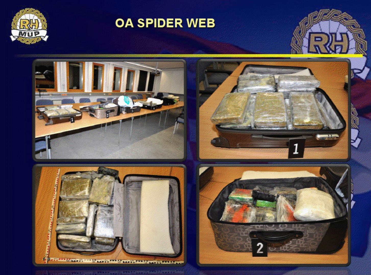 Policijska prezentacija nakon uhićenja u akciji Spiderweb