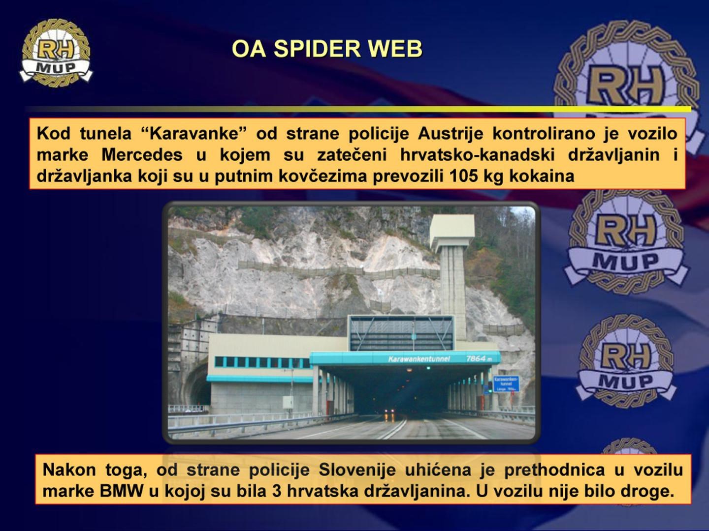 Policijska prezentacija nakon uhićenja u akciji Spiderweb