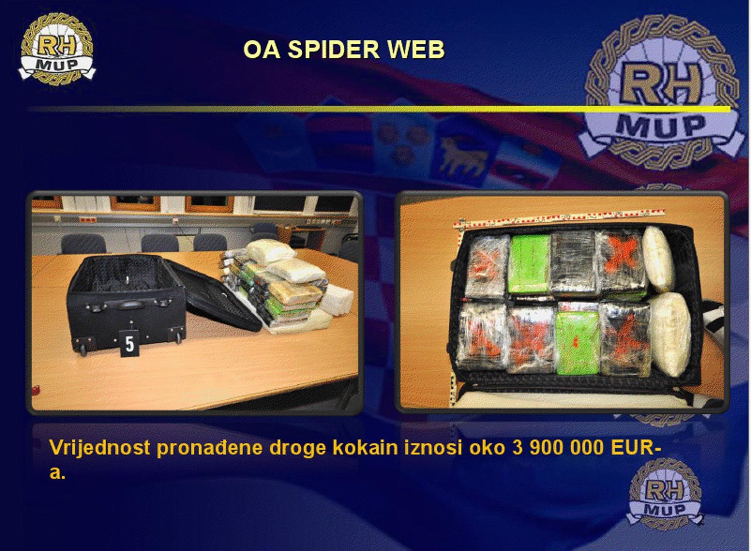 Policijska prezentacija nakon uhićenja u akciji Spiderweb