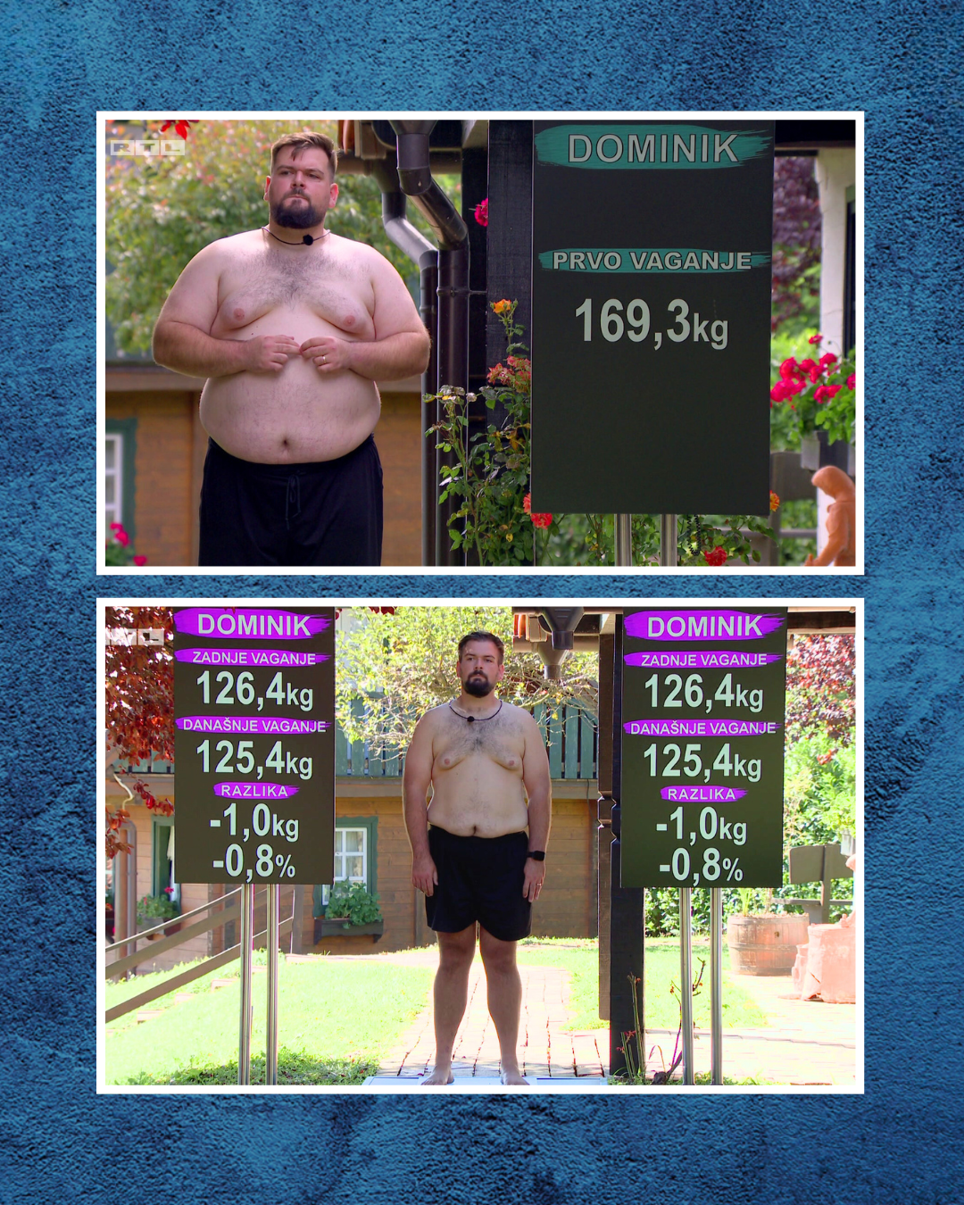 Dominik prvo i posljednje vaganje