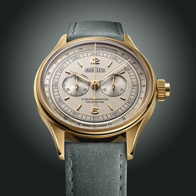 Angelus Chronographe Télémètre in Yellow Gold, cijena na upit