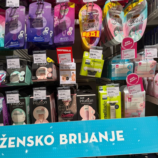 Bipa - ponuda ženskih brijača