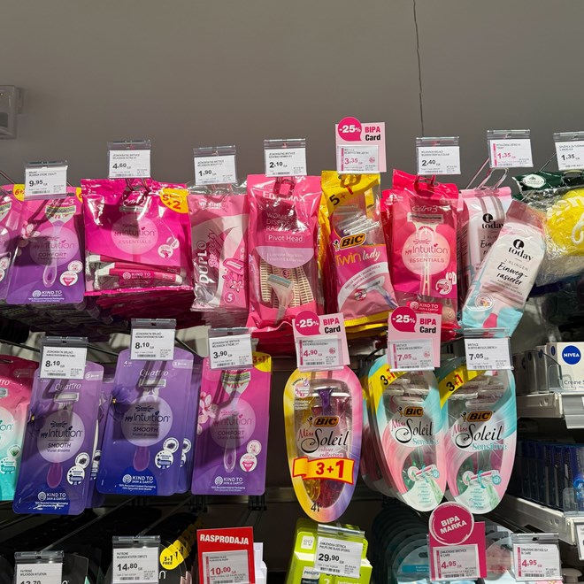 Bipa - ponuda ženskih brijača