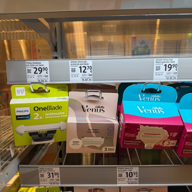 dm - ponuda ženskih brijača