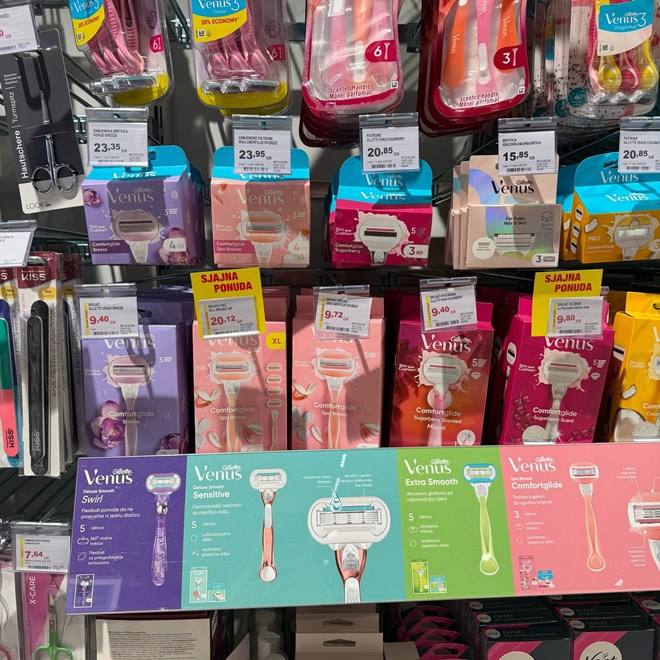 Bipa - ponuda ženskih brijača