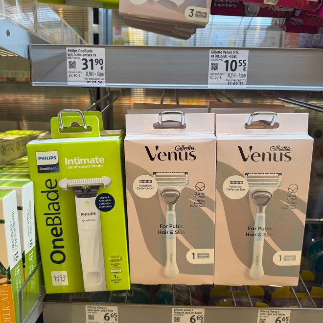 dm - ponuda ženskih brijača