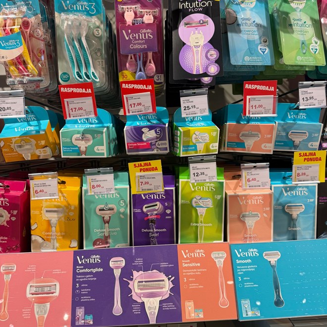 Bipa - ponuda ženskih brijača