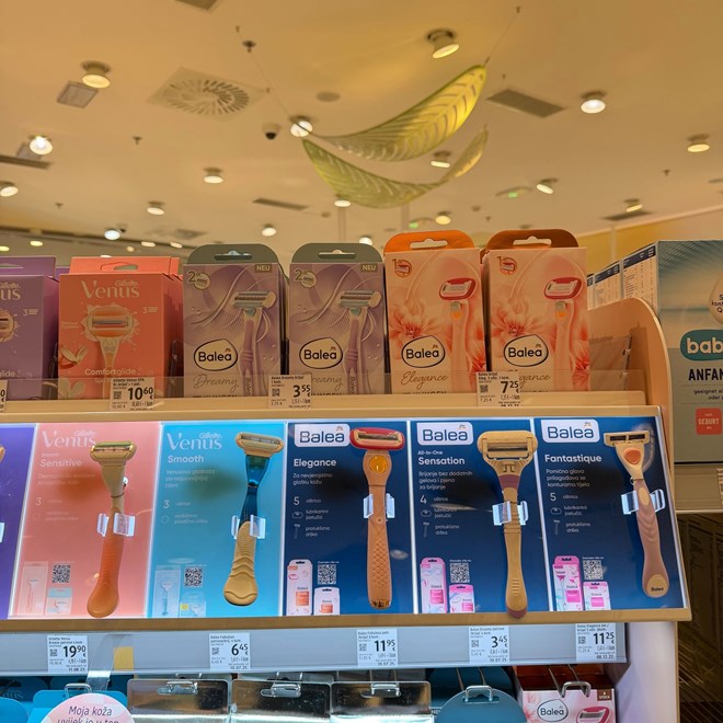 dm - ponuda ženskih brijača