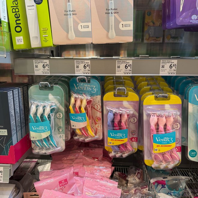 dm - ponuda ženskih brijača